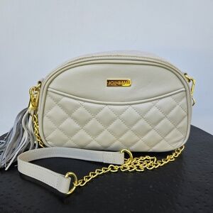 NWOT Joy & lman Leather Diamond Quilted Pattern Crossbody Purse